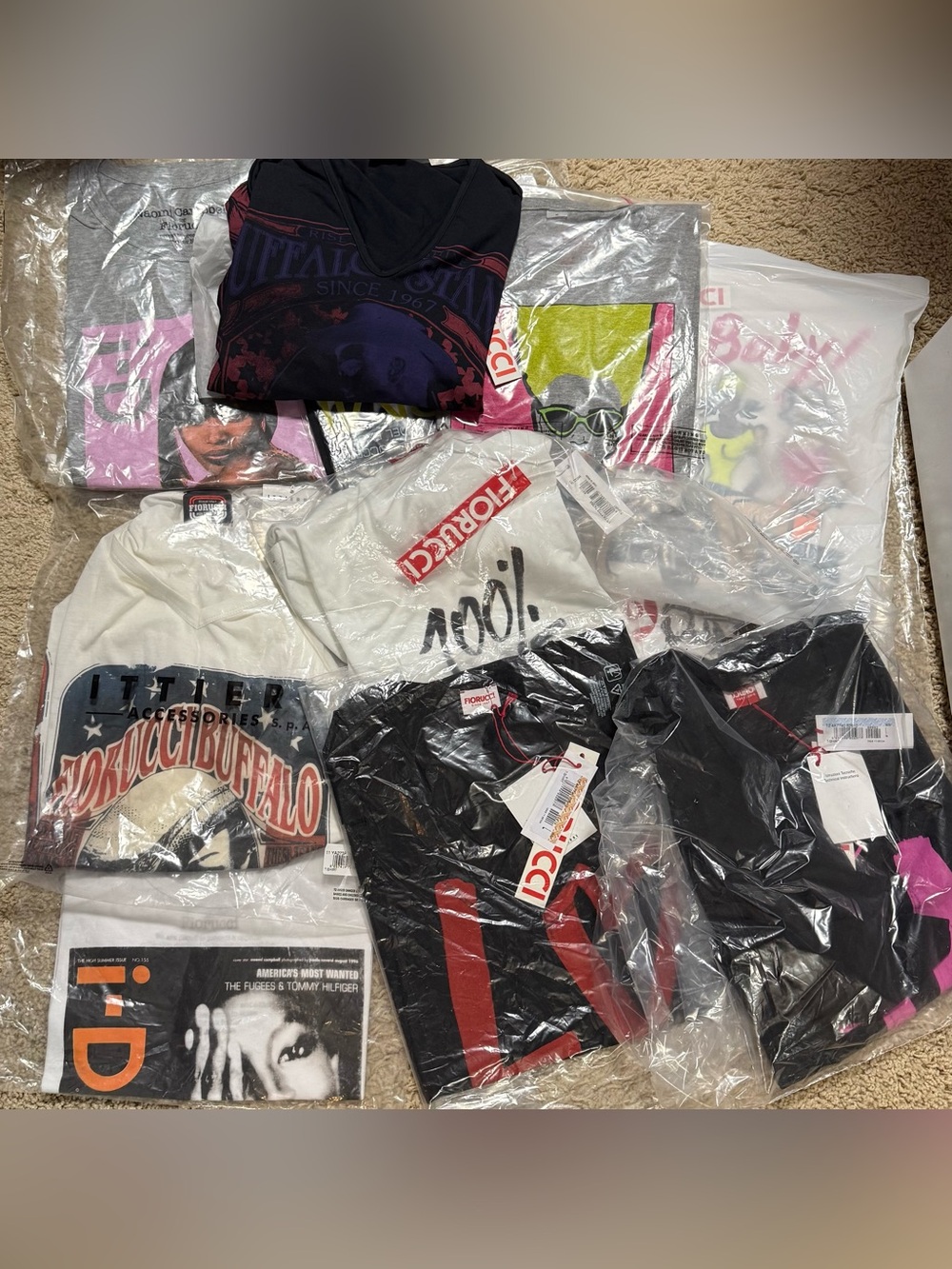 NWT Fiorucci 10 pc Assorted Graphic Tee & Tank Bundle sizes Small to Large
